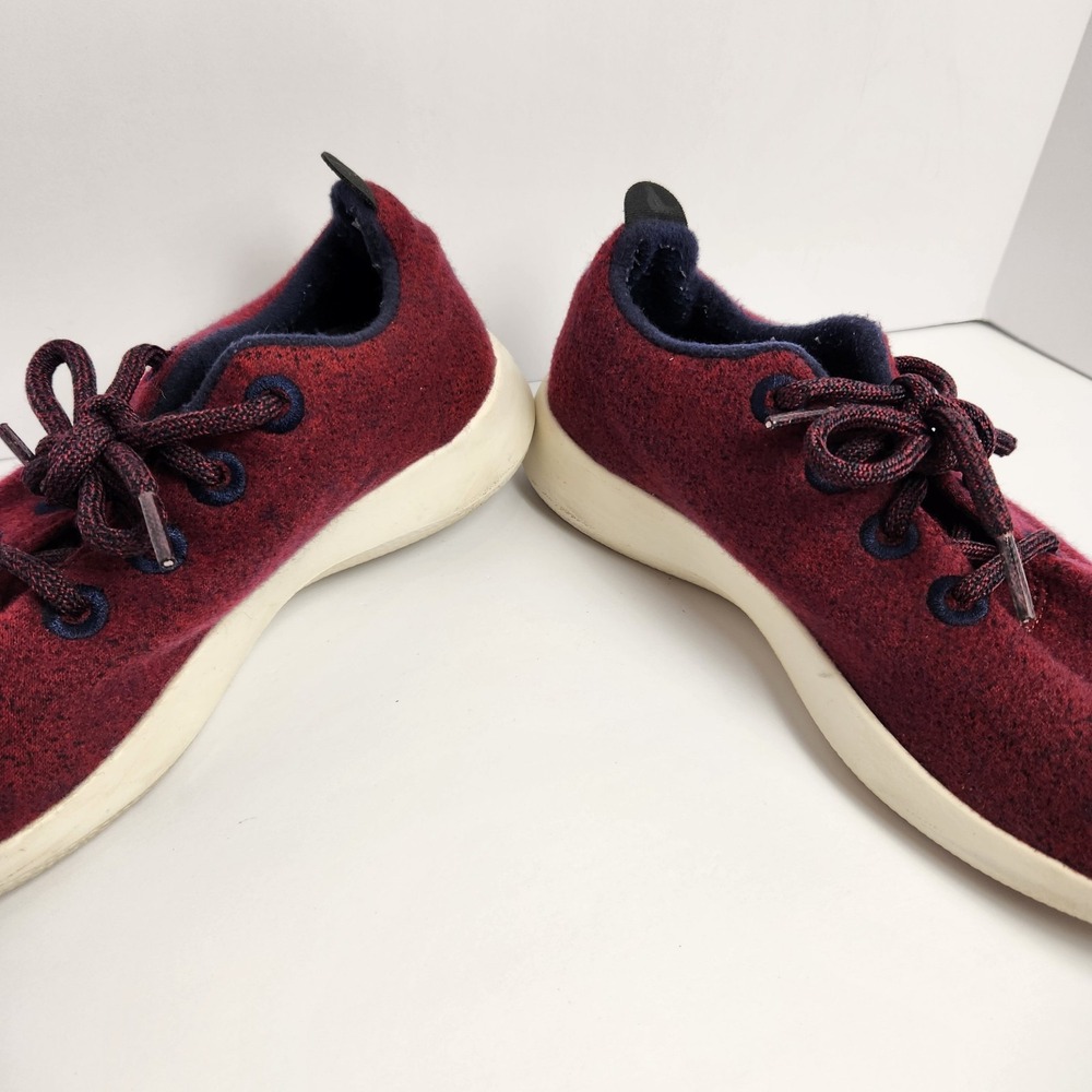 Allbirds Women's Wool Runner Red Berry Low Top Lace-up Sneakers Size W8 - Picture 6 of 8